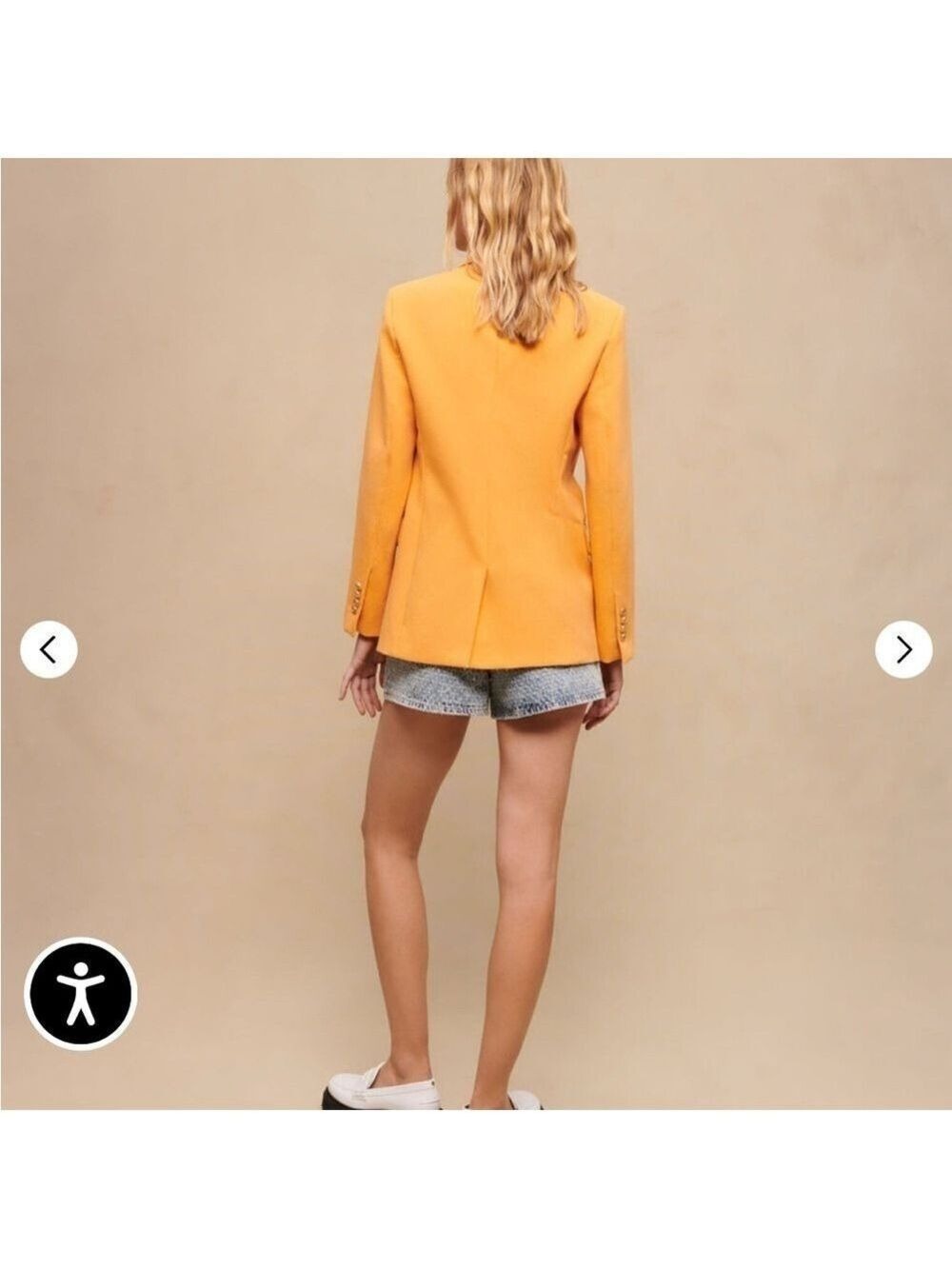 Maje Vibrant Orange Women's Blazer - Picture 5 of 11